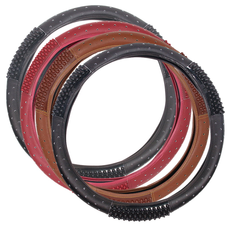 ΤΙΜ.ΚΑΛΥΜ.ΔΕΡΜ.SJ-450B(S,M-ΚΑ) Leather Steering Wheel Cover SJ-450B (Small, Medium) - Image 1