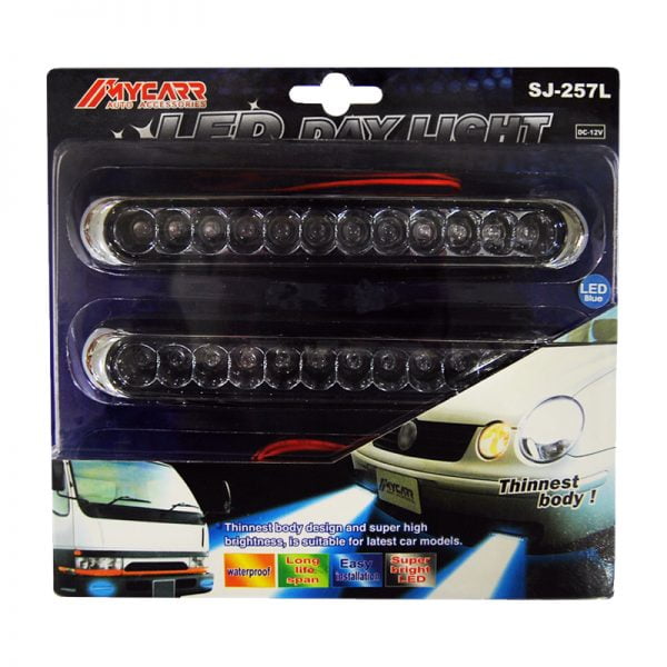 Προβολάκια Ημέρας 12 LED Μπλε 12V