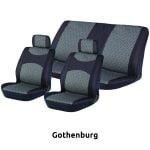 Seat Covers Set Universal Fit with Detachable Headrest (Velvet) JACQUARD 6 pcs - Image 3