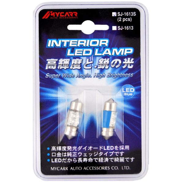 Λάμπες LED FESTOON 12V Μπλε – 2 τεμ 10x31mm