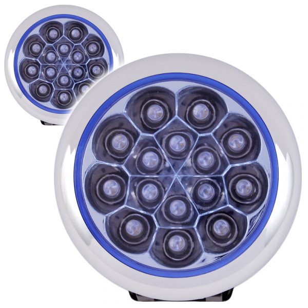 Προβολάκια 15 LED Μπλε Στρογγυλά 12V