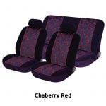 Seat Covers Set Universal Fit with Detachable Headrest (Velvet) JACQUARD 6 pcs - Image 10