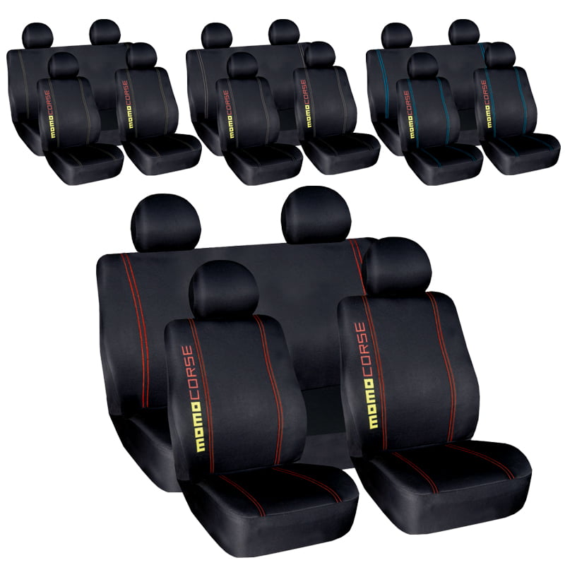 ΚΑΛΥΜΜΑΤΑ ΣΕΤ ΜΟΜΟ 004 8 ΤΜΧ Seat Covers Set Universal Fit with Detachable Head (Fabric) MOMO-004 8 pcs - Image 1