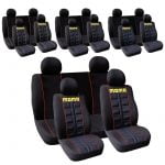 Seat Covers Set Universal Fit with Detachable Head (Fabric) MOMO-009 8 pcs