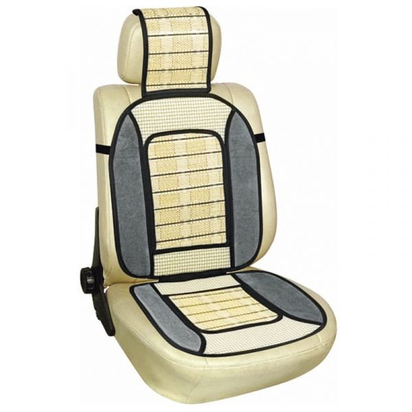 Platform Seat Cover Front Universal Fit (Straw/Bamboo/Fabric) GREY SIDES 1 pcs 45x127cm