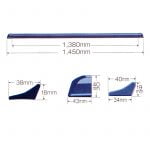 Σπόιλερ Μαύρο PVC UNIVERSAL 1,45m - Image 3