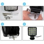 LED Square Work Light 48W 10-30V 3520LM, 6000K - Image 3