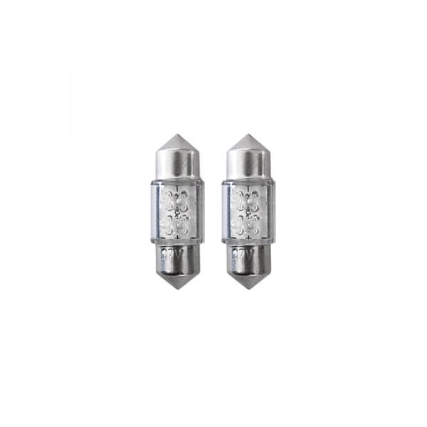 Λάμπες LED FESTOON 12V Μπλε - 2 τεμ 10x31mm