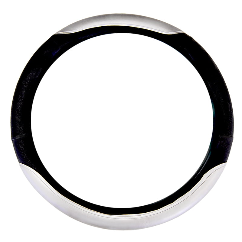 ΚΑΛΥΜΜΑ ΤΙΜΟΝΙΟΥ - 38 CM ΔΕΡΜΑΤΙΝΗ/ΥΦΑΣΜΑ Steering Wheel Cover Leatherette/Fabric 38cm - Image 1