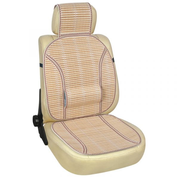 Front Seat Cover Universal (Straw/Bamboo) MIAMI 1 pc with Lumbar Pillow 46x94cm
