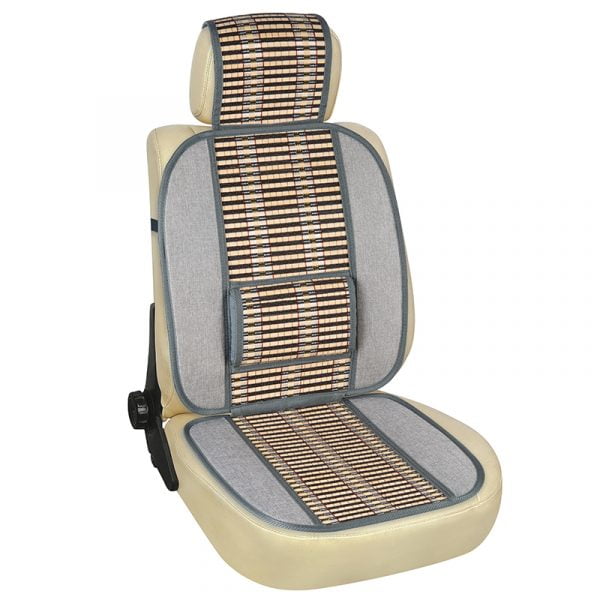 Platform Seat Cover Front Universal Fit (Straw/Bamboo/Fabric) BONY 1 pcs with Lumbar Pillow 45x127cm