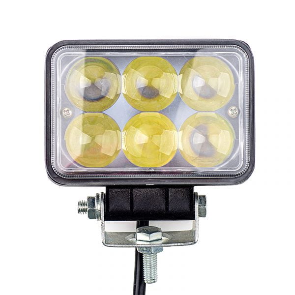 Προβολέας LED Ορθογώνιος 
18W 4D 10-30V Λευκό Φως
