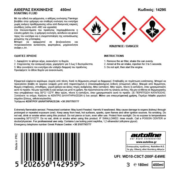 FLAMINGO Αιθέρας Εκκίνησης 450ml