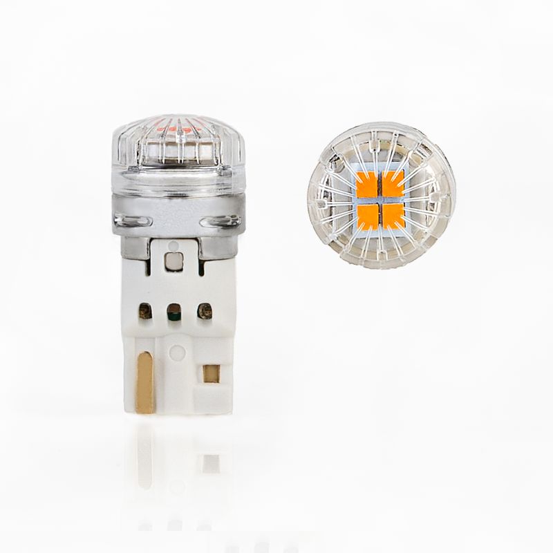 Λάμπες LED T10 4 SMD 12-30V 75LM CANBUS Πορτοκαλί 2 τμχ LED Bulbs T10 4 SMD 12-30V 75LM CANBUS Orange 2 pcs - Image 1