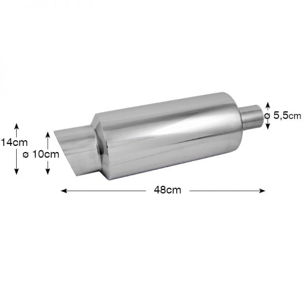 Εξάτμιση Μονή INOX+SIL.HJ-A007