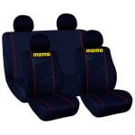 Seat Covers Set Universal Fit with Detachable Head (Fabric) MOMO-008 8 pcs - Image 2