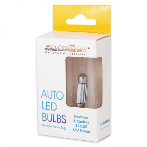 Λάμπες LED FESTOON 12V & CANBUS 36mm – 2 τεμ