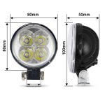 Προβολάκι LED SPOT EPISTAR Φ 80mm 12W 10-30V 880LM, 6000-6500K - Image 2